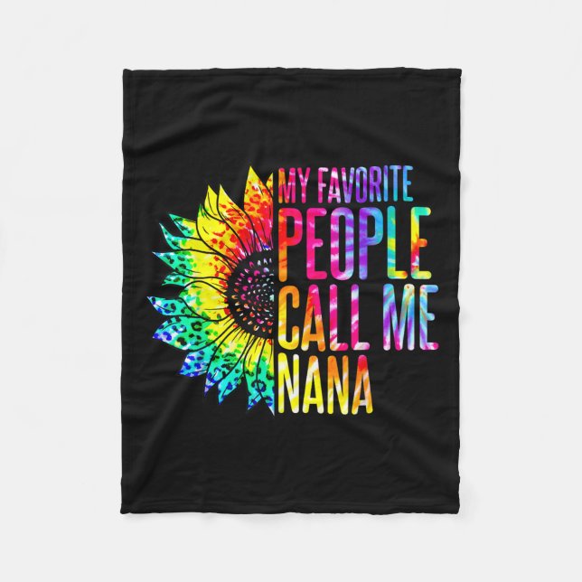 Manta Polar My Favorite People Call Me Nana Grandma Sunflower  (Anverso)