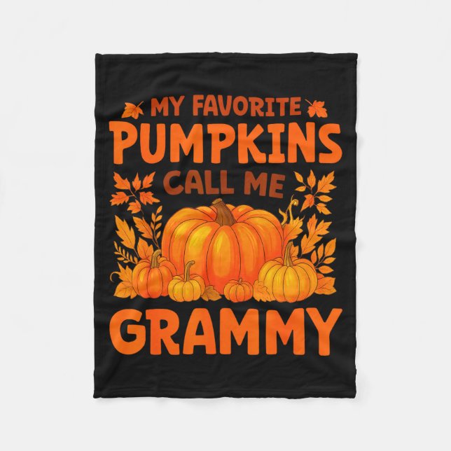Manta Polar My Favorite Pumpkins Call Me Grammy Thanksgiving  (Anverso)