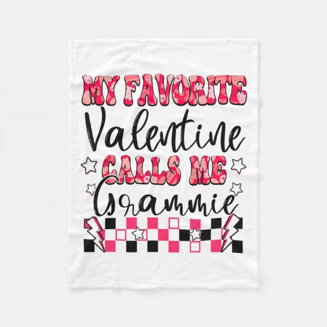 Manta Polar My Favorite Valentine Calls Me Grammie Valentines  (Anverso)