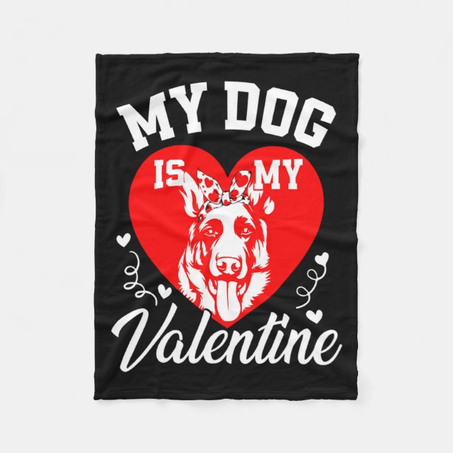 Manta Polar My German Shepherd Is My Valentine Dog Lover Valen (Anverso)
