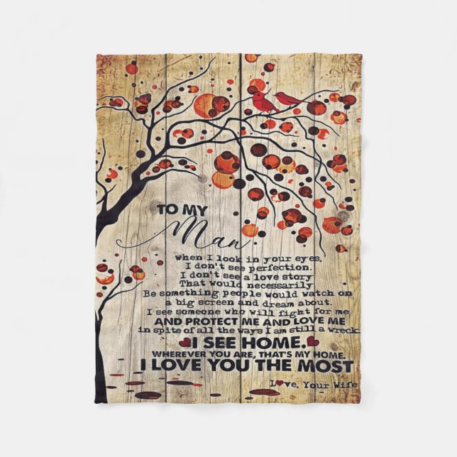 Manta Polar My Husband Gift | Letter For Him | (Anverso)