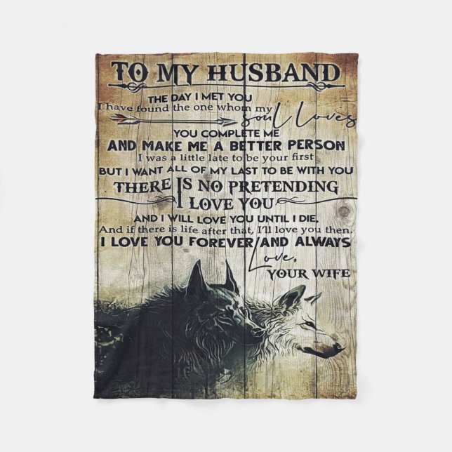 Manta Polar My Husband Gift | Letter For Him | (Anverso)