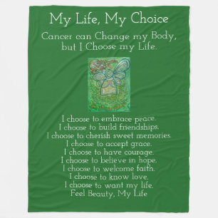 Manta Polar My Life Choice Cancer Angel Chemo Fleece Blanket