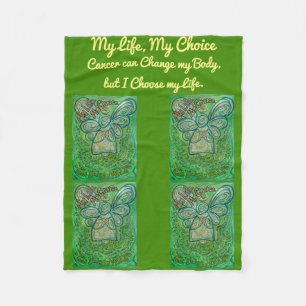 Manta Polar My Life Choice Cancer Angel Chemo Fleece Blanket