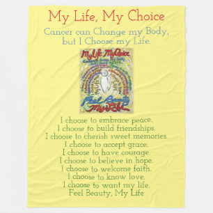 Manta Polar My Life Choice Cancer Angel Chemo Fleece Blanket