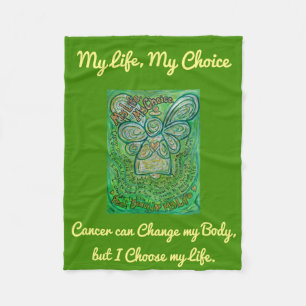 Manta Polar My Life Choice Cancer Angel Chemo Fleece Blanket