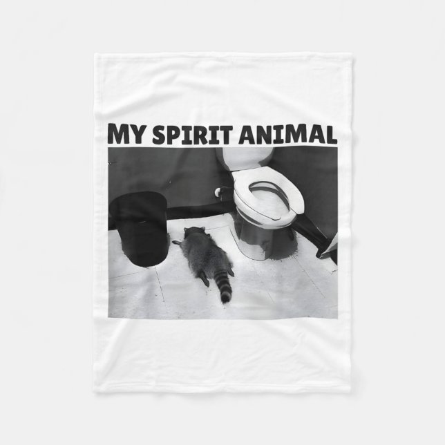 Manta Polar My Srit Animal Funny Drunk Raccoon Meme  (Anverso)