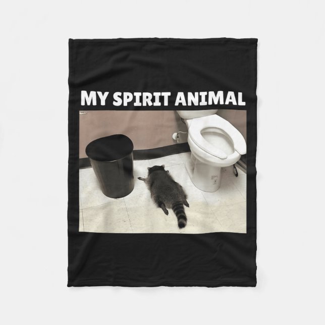 Manta Polar My Srit Animal Raccoon Trash Panda Drunk In The Ba (Anverso)