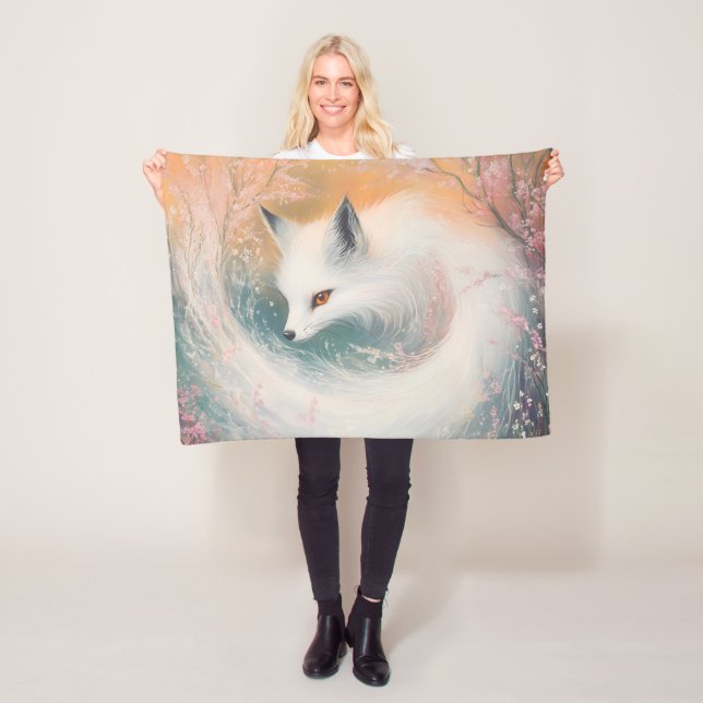 Manta Polar Mystic Bloom Spring Fox Watercolor (In situ)