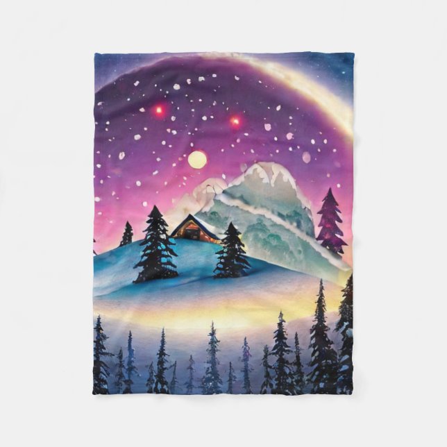 Manta Polar Mystic Mountain Fleece Blanket (Anverso)