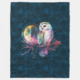 Manta Polar Mystical Rainbow Owl y Full Moon Celestial