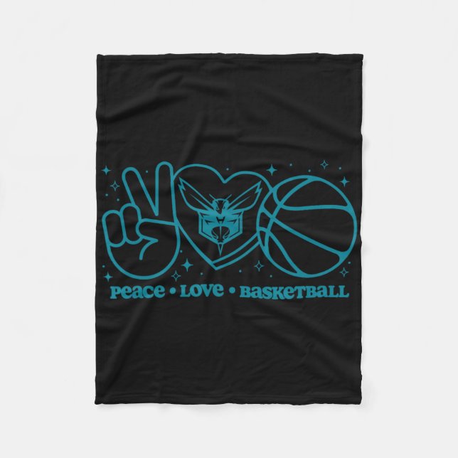 Manta Polar N Charlotte Hornets Peace Love Sketll  (Anverso)