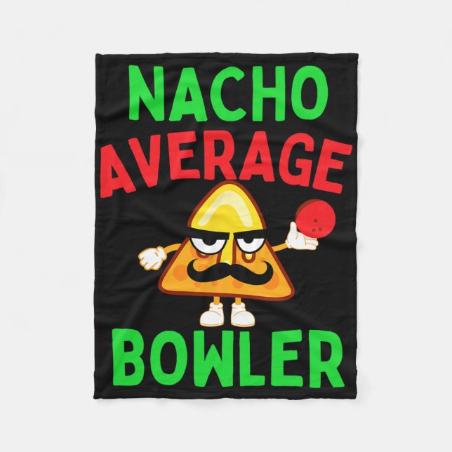 Manta Polar Nacho Average Bowler Cinco De Mayo Bolos Mexicano (Anverso)