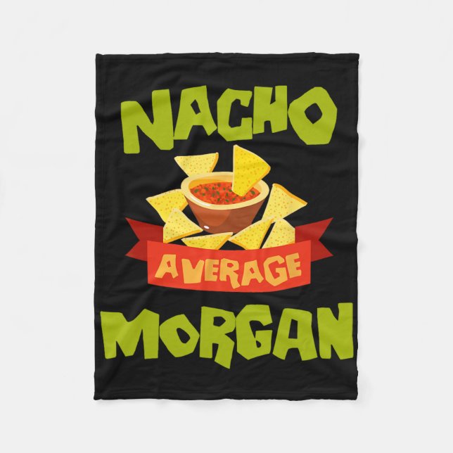 Manta Polar Nacho Average Morgan Funny Birthday Personalized N (Anverso)