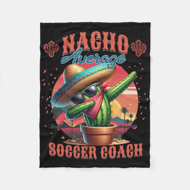 Manta Polar Nacho Average Soccer Coach Funny Instructor Traine (Anverso)