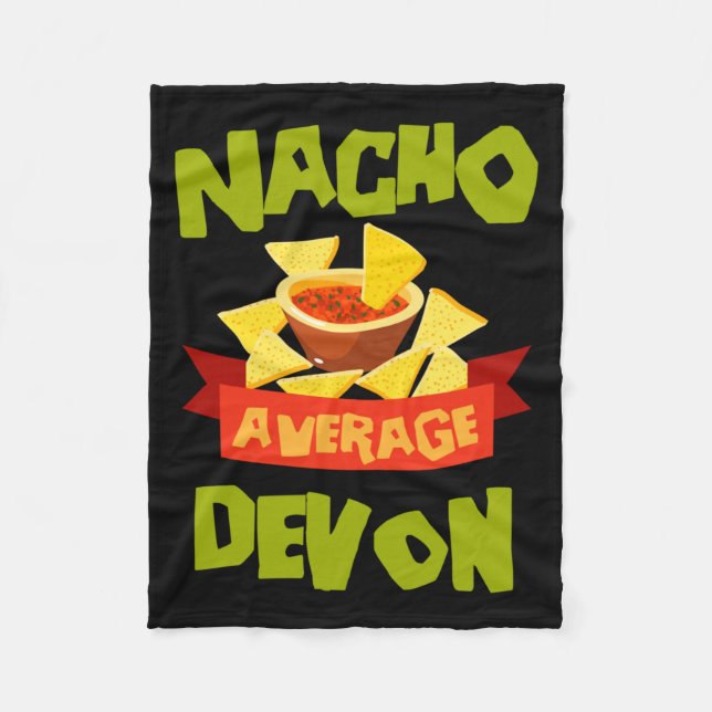 Manta Polar Nacho Devon promedio divertido cumpleaños personal (Anverso)