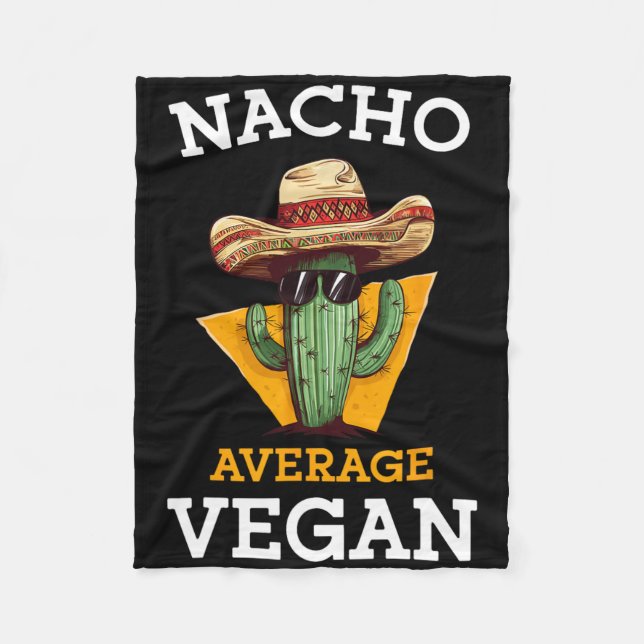 Manta Polar Nacho promedio de amigo vegano divertido Chiste me (Anverso)