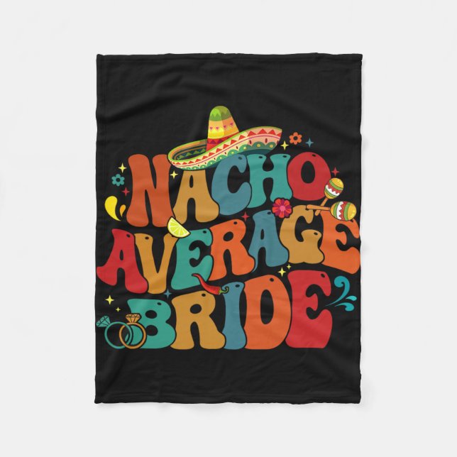 Manta Polar Nacho Promedio de Novia Graciosa Fiesta de Bachelo (Anverso)