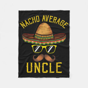 Manta Polar Nacho Tío Promedio Funny Cinco De Mayo Mexicano