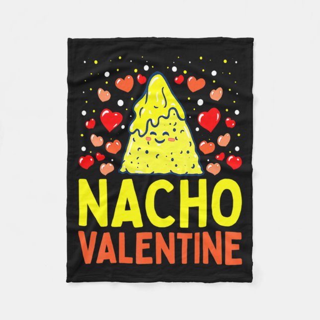 Manta Polar Nacho Valentine Valentines Day Food Pun Mexican Jo (Anverso)