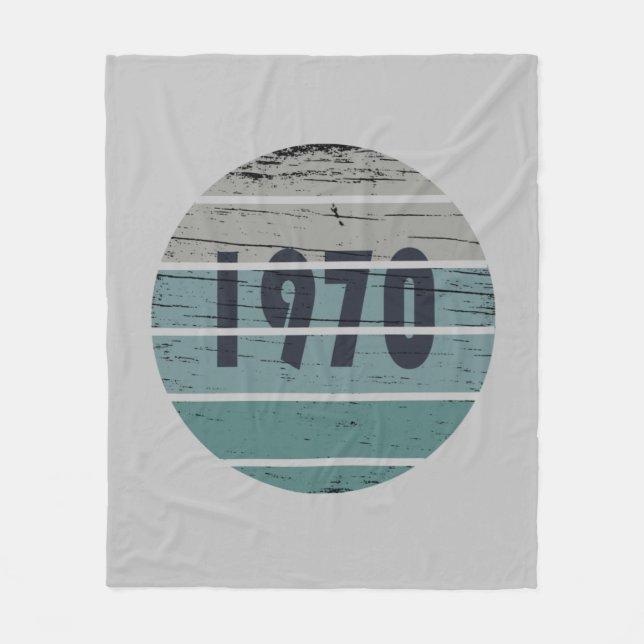 Manta Polar Nacido en 1970 como regalo de cumpleaños (Anverso)