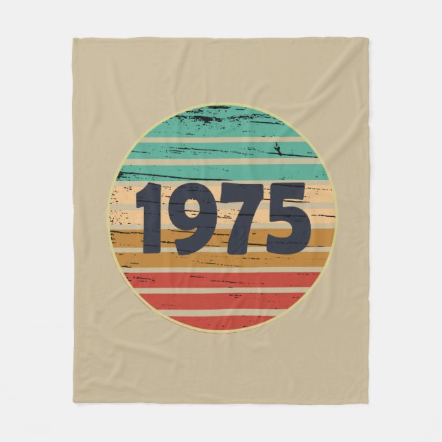 Manta Polar Nacido en 1975, regalo de 50 años (Anverso)