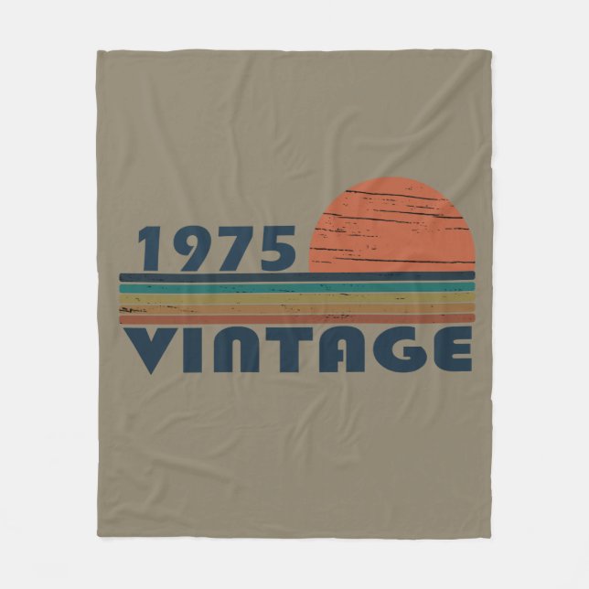 Manta Polar Nacido en 1975, regalo de 50 años (Anverso)