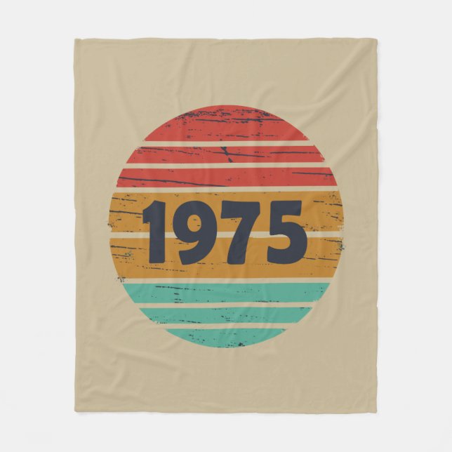 Manta Polar Nacido en 1975, regalo de 50 años (Anverso)