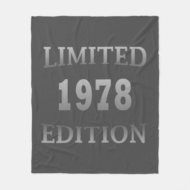 Manta Polar Nacido en 1978 como regalo de cumpleaños (Anverso)