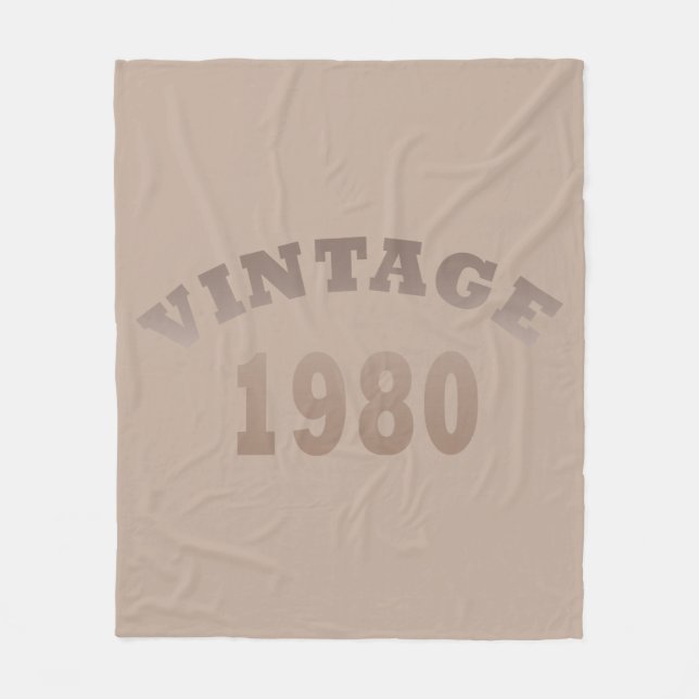 Manta Polar Nacido en 1980 como regalo de cumpleaños (Anverso)