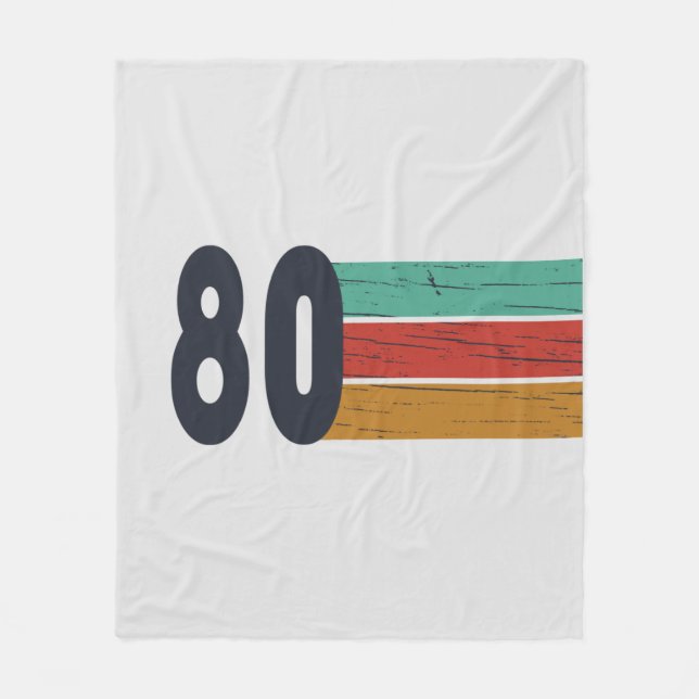 Manta Polar Nacido en 1980 como regalo de cumpleaños (Anverso)