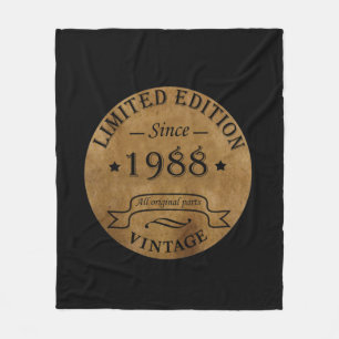 Manta Polar nacido en 1988, cumpleaños vintage