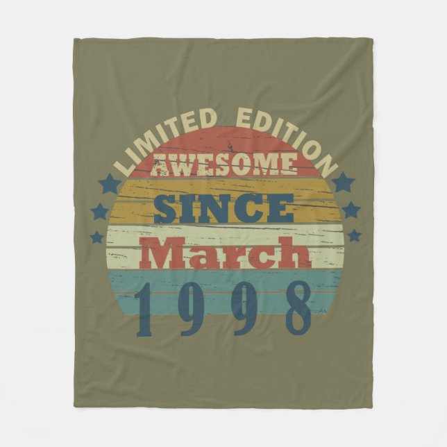 Manta Polar Nacido en 1998 como regalo de cumpleaños (Anverso)