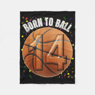 Manta Polar Nacido en Basketball 14th Birthday Adolescente Chi