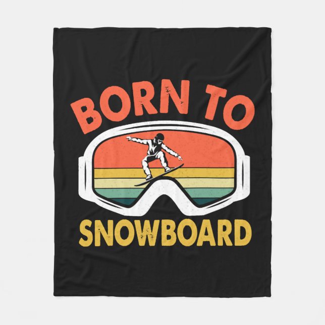 Manta Polar Nacido En Snowboard (Anverso)