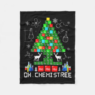 Manta Polar Nacido Oh Chemistree Gracioso Ciencia Árbol De Nav