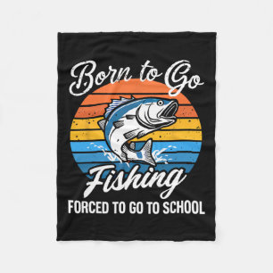 Manta Polar Nacido Para Ir De Pesca Escuela Obligatoria Niño D
