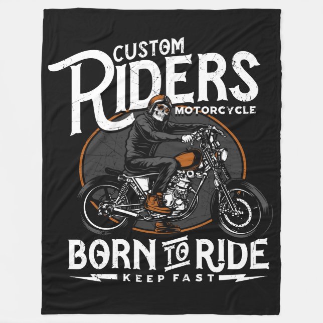 Manta Polar Nacido para montar en motocicleta (Anverso)