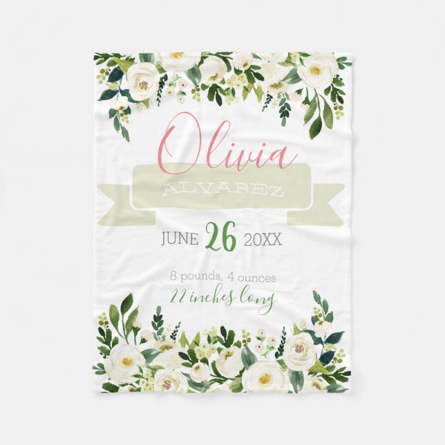 Manta Polar Nacimiento de bebé abierto de anuncio (Anverso)