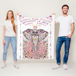 Manta Polar Nacimiento de bebé de niña rosa estadística tribu