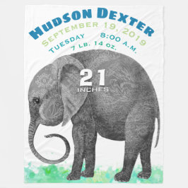 Manta Polar Nacimiento personalizado de niño bebé, estadística