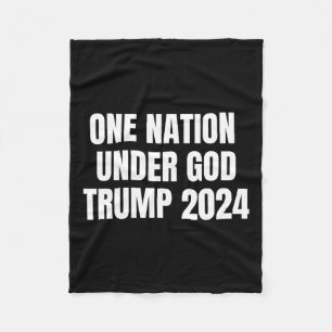 Manta Polar Nación bajo Dios Trump 2024 Dios Bandera Americana