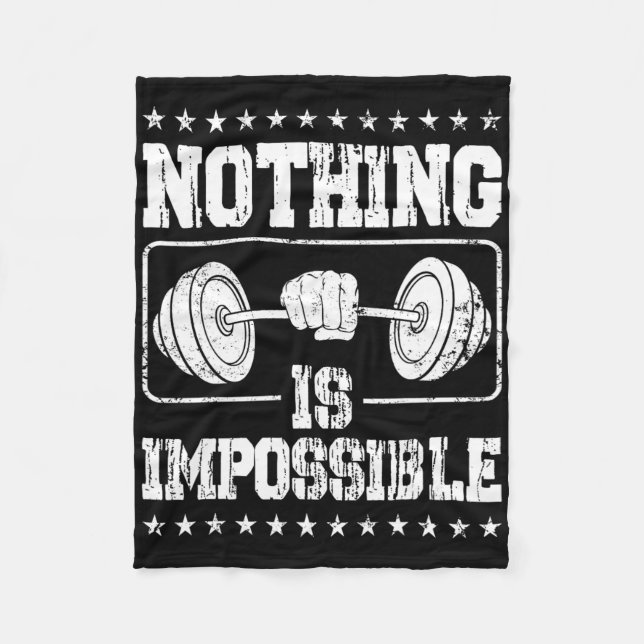 Manta Polar Nada Más Firme Imposible El Acceso A Bodybuilder (Anverso)
