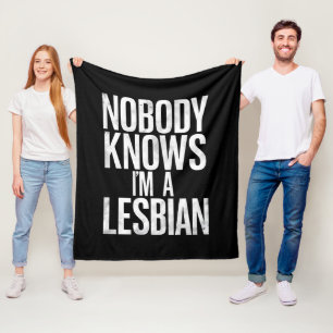 Manta Polar Nadie sabe que soy lesbiana divertido orgullo gay 