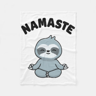 Manta Polar Namaste Divertido Lindo Perezoso Kawaii Yoga Perez
