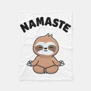 Manta Polar Namaste Divertido Lindo Perezoso Kawaii Yoga Perez
