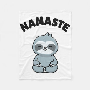 Manta Polar Namaste Divertido Lindo Perezoso Kawaii Yoga Perez