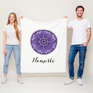 Manta Polar NAMASTE Flor Púrpura Espíritu Lotus Mandala