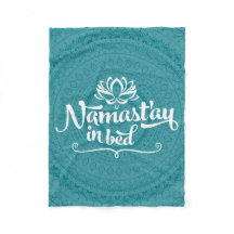 Namaste Mandala Funny Cita Fleece Blanket