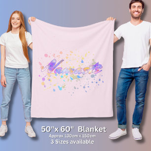 Manta Polar Namaste para el color de agua del yoga azul amaril